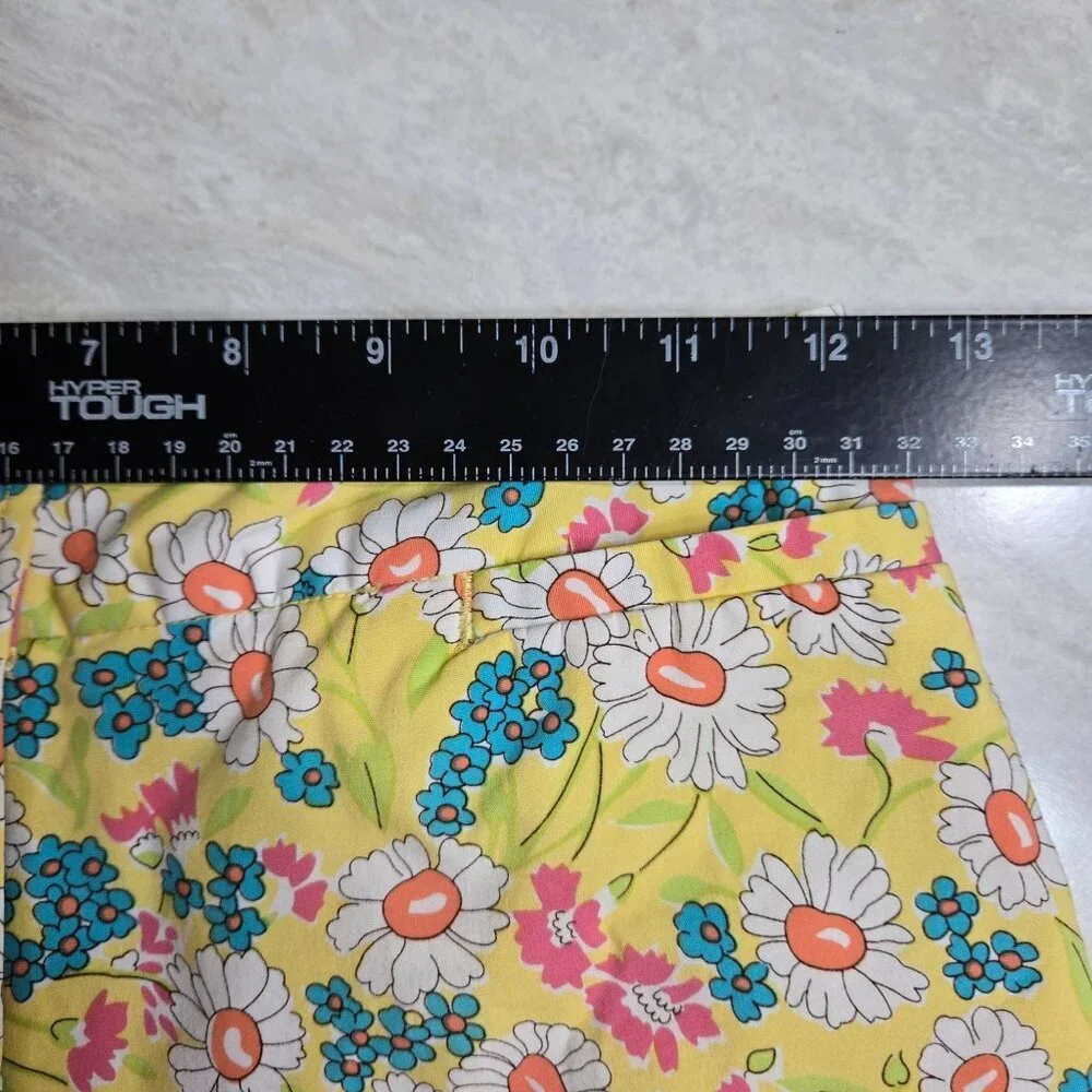 Vintage‎ Harolds Shorts Womens 0 Floral Yellow High Waist Retro Daisy 70s